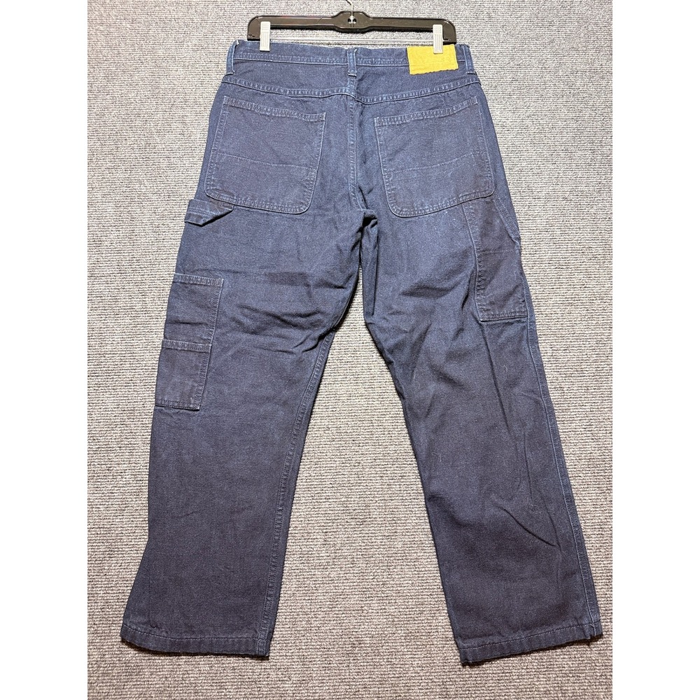 Wallace & Barnes Carpenter Pants Mens 31 Blue Canvas Workwear H2012 - Picture 3 of 9